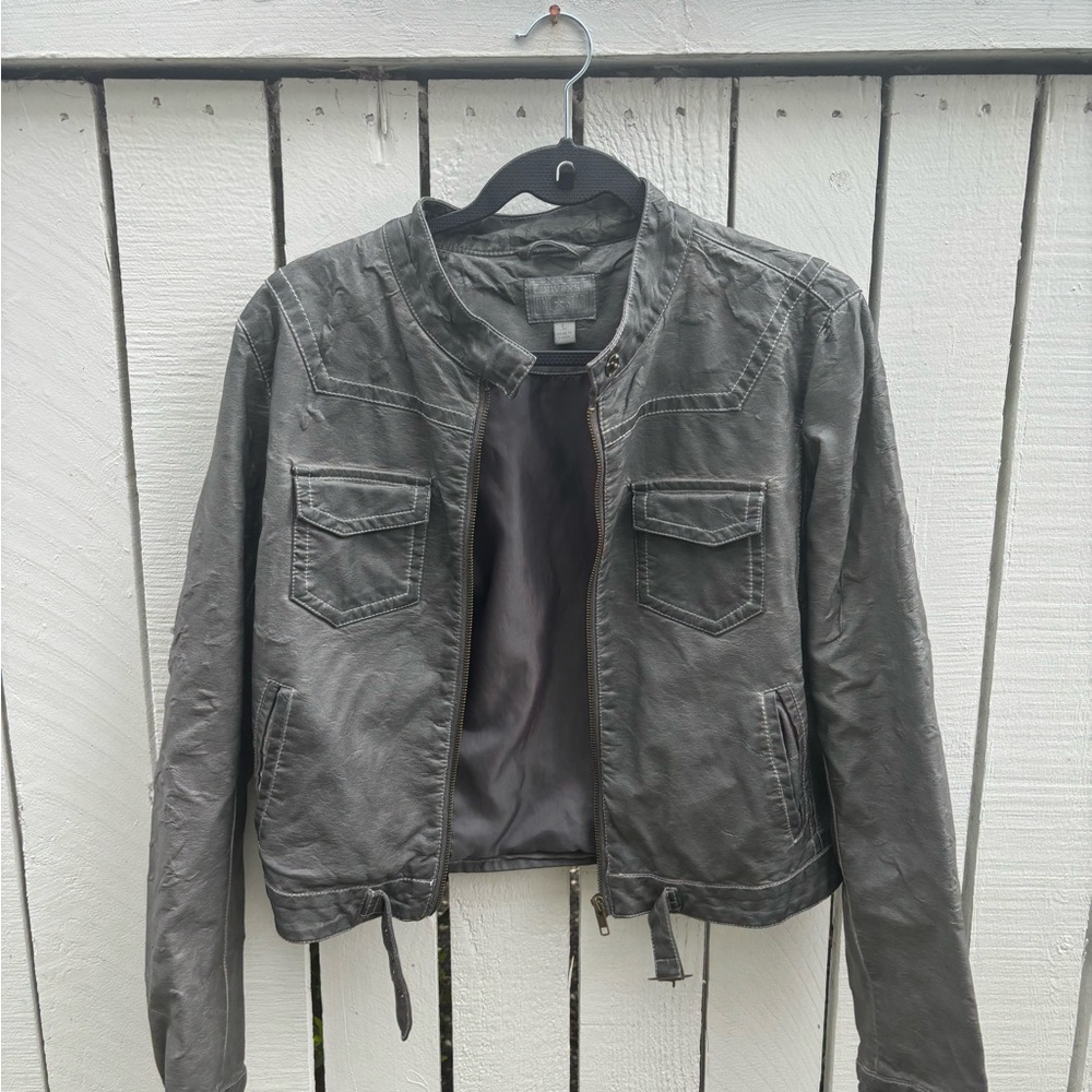 Distressed Leather Jacket